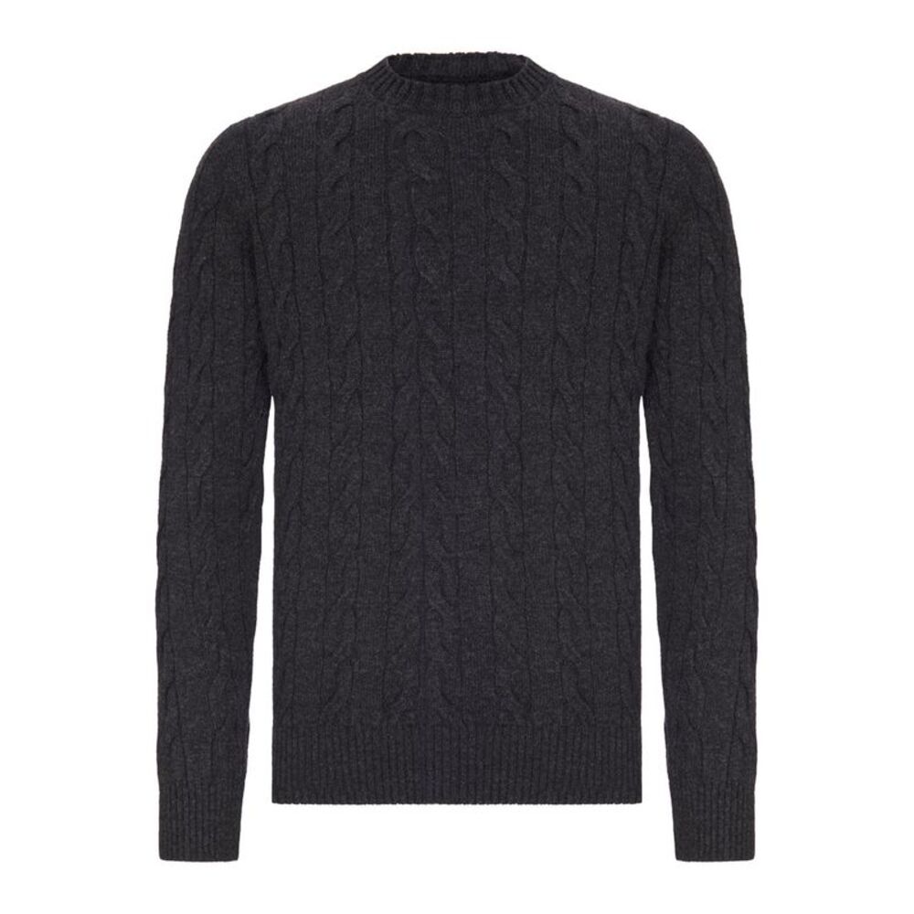 Nome G Men Crew Neck Cable Knit Sweater